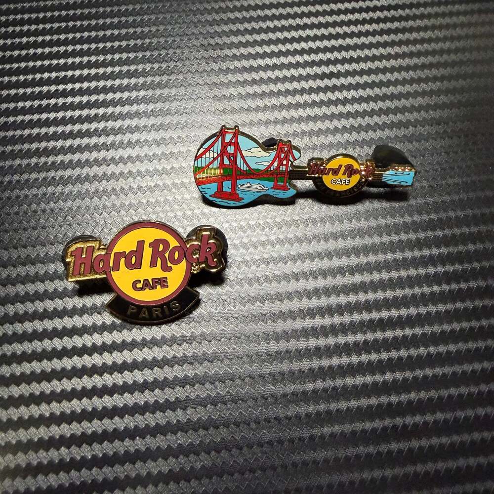 Hard Rock Cafe San Francisco Guitar Pin and Paris pin